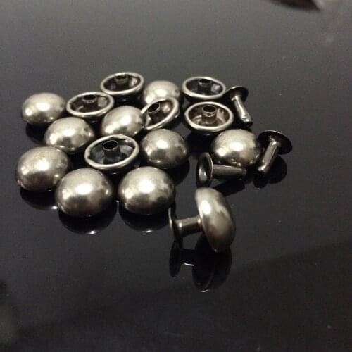 DIY 100Sets/Lot 12mm Accessories Antique Silver Mushroom Rivets Leather Craft Punk Studs Fit For Bags Belts Shoes Shipping Free