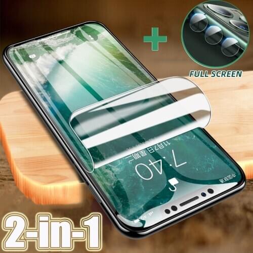 35D Hydrogel Film 2-in-1 For iPhone 7 8 Plus 6 6s Plus Screen Protector iPhone X XS XR XS Max 11 Pro Max Soft Protective Film