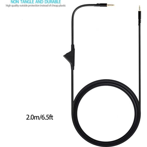 Earphone 3.5mm jack Cable Audio Line Cord Tuning Volume Control Function for Lo-gitech Astro A10 A40 A40tr Headset Accessories