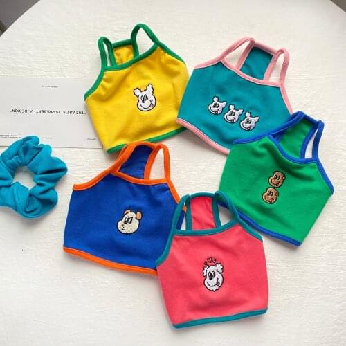 Korean style summer cat clothes anti-lint thin sleeveless small sling Teddy summer small dog
