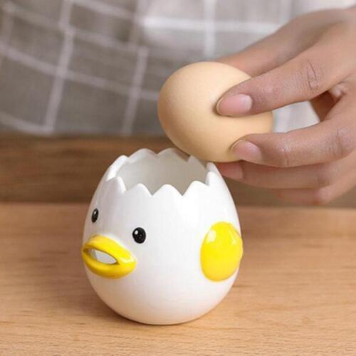 Lovely Cartoon Chicken Ceramic Egg White Separator Yolk Dividers Kitchen Tool