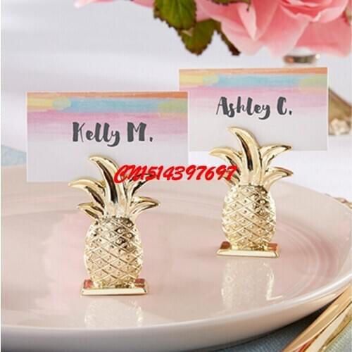 Mini Gold Pineapple Table Place Card Holder Name Number Menu Stand For Wedding Favor Party Event Party Decoration FF18070204