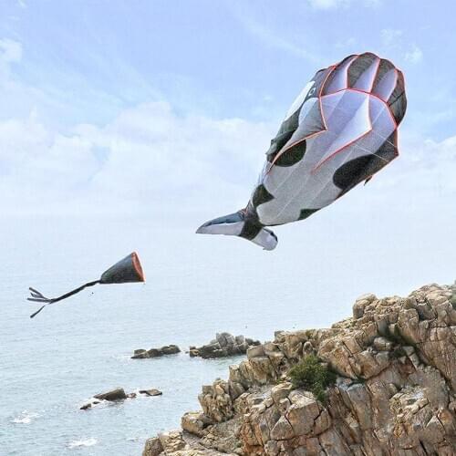 Cartoon 3D Software Kite Whale Shape Animal Pattern String Kites Line Line with Flying 30m Single Q4I0
