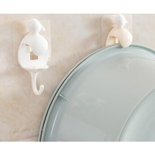 Cartoon Basins Hook Free Punch Storage Rack Storage Hook Sucker Hook Bathroom Kitchen Wall Organizer Basins Holder