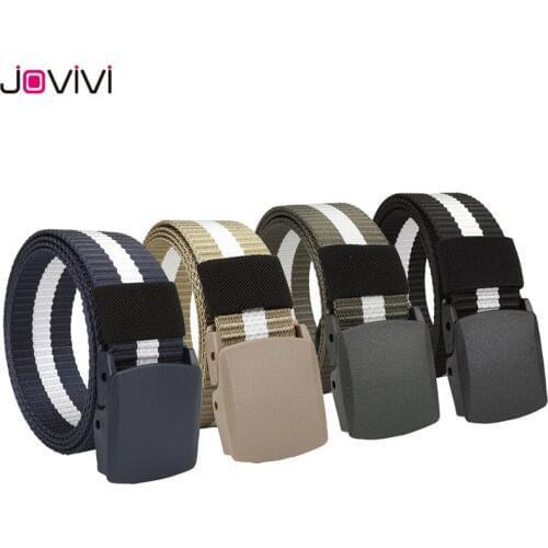 Jovivi 1pc Mens Belts Military Tactical Plastic YKK Buckle Tactical Web Belt Nylon Wilderness Outdoor Sports Belts