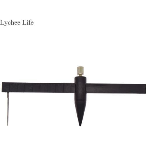 Lychee Life Plastic Compass Circle Cutter Tools Caliper For Clay Pottery Ceramic Measure Ruler Cutting Mould