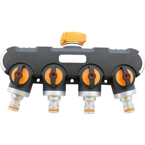 3/4" Inner thread Splitters Garden Water tap Adapter Greenhouse Irrigation Hose Connectors 4-ways Valve Splitters 1 Pc