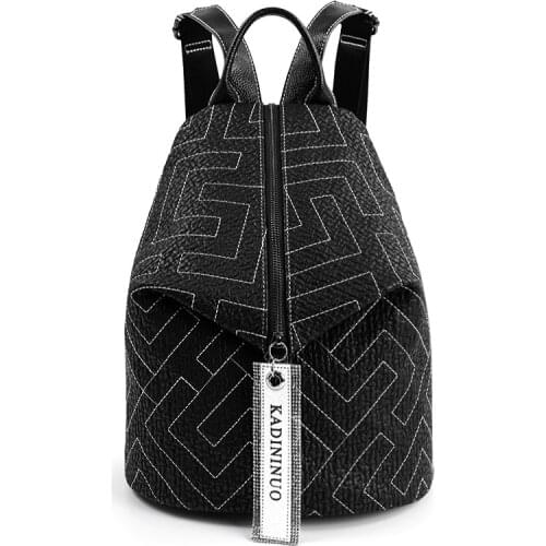 Womens Backpacks Personalized Travel Large Capacity Dumpling Bag Genuine Leather Backpack Women Fashion Brand All-Match Leather