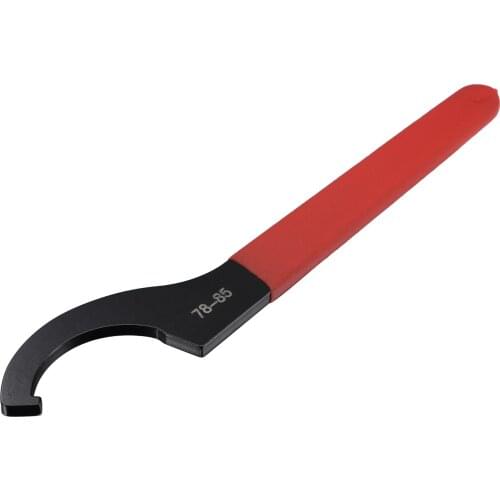 Uxcell C Hook Spanner Wrench Collet Chuck for 78-85mm Round Nut, with Red Non-slip Handle