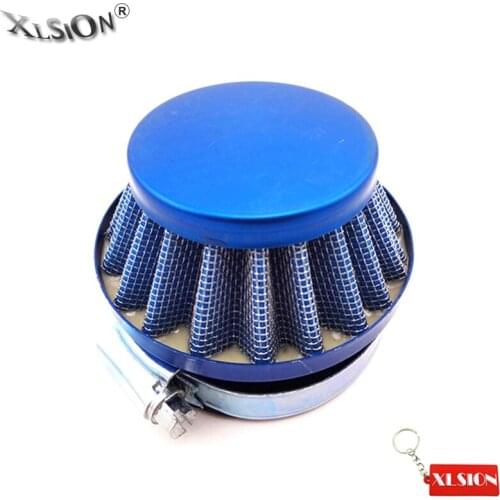 XLSION Performance 58 mm Blue Air Filter For Mini Moto ATV Dirt Pocket Gas Motorized Dirt Bike Motorcycle