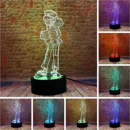 Funny 3D Illusion LED Table Nightlight Colorful Change Lamp Flash Japan Manga Yugi Amane Model Hanako-kun Anime Figure Toys