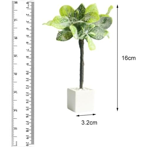 1:6 1:12 Dollhouse Miniature Potted Plant Tree Bonsai Toys for Balcony Decor