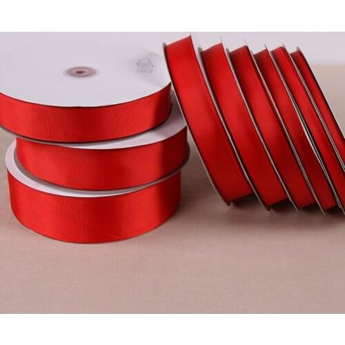 10 Yards Free shipping red color solid color grosgrain ribbon