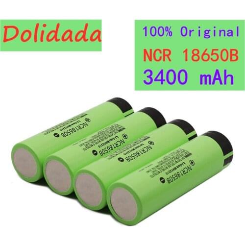 100% Original 18650 battery NCR18650B 3.7v 3400mah 18650 rechargeable lithium battery for flashlight batteries