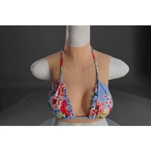 2G Upgrade BCD High Collar Neck Fake Artificial Boob Realistic Silicone Breast Forms Crossdresser Shemale Transgender Drag Queen