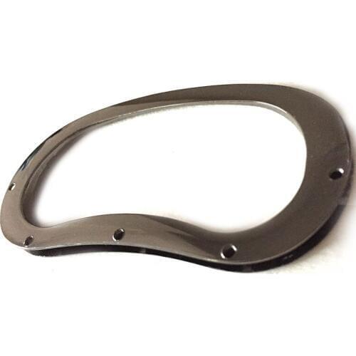 4.5 inch Gunmetal Oval metal purse handle oval cut out bag handle