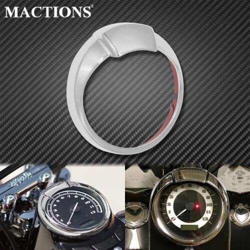 5'' Motorcycle Visor Ring Speedometer Cover Bezel Chrome For Harley Dyna FLD 2012-2017 Touring Road King 1999-2007 Softail 99-17