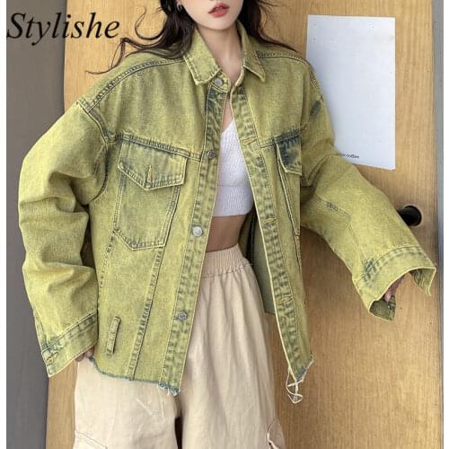 Женские джинсовые куртки Aelegantmis China At AliExpress