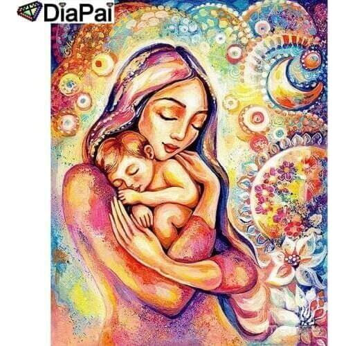 DIAPAI 5D DIY Diamond Painting 100% Full Square/Round Drill "Woman baby" Diamond Embroidery Cross Stitch 3D Decor A23457