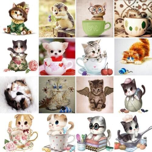 40/45/50/55/60/65diamond painting 5D Full Square Diamond embroidery mosaic Cross Stitch animal DIY home Decoration festival Gift