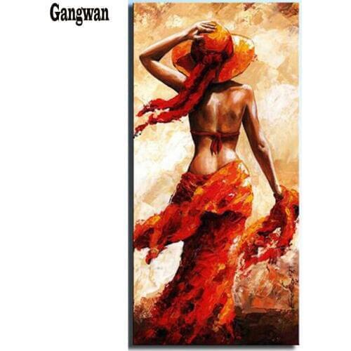 Large red hat girl Diamond Painting Square Drill Diamond Embroidery Cross-stitch portrait beauty woman full round diamond Decor