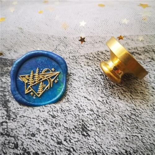 Paper Airplane and Tree wax seal stamp,Replace Copper Stamp Head for Invitations Scrapbooking Not Included Wooden Handle Plants