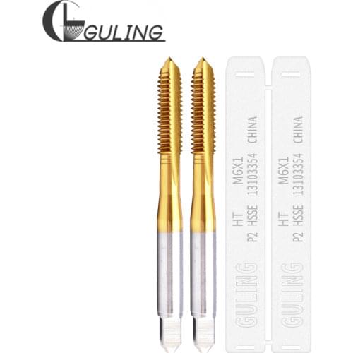 HSSE With Tin Hand Tap M1 M1.2 M1.4 M1.6 M1.7 M2 M2.5 M2.6 M3 M3.5 M4 M5 M6 M7 M8 M10 M11 M12 M14 M16 M18 M20 Screw Thread Taps