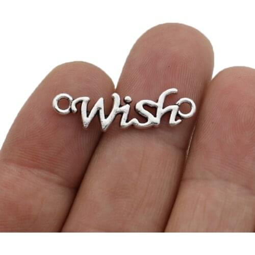 JAKONGO Wish Charm Connector for Jewelry Making Bracelet DIY Accessories 8x28mm 15pcs