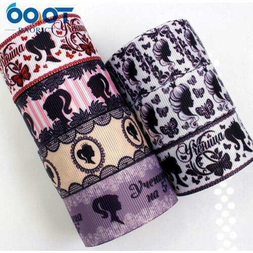 OOOT BAORJCT 1752214 25mm 10yard Cartoon Ribbons Thermal transfer Printed grosgrain Wedding Accessories DIY handmade material