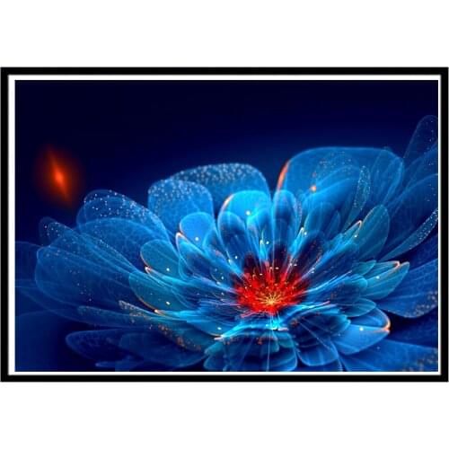 Abstract Flower DIY Embroidery Cross Stitch 11CT Kits Craft Needlework Set Printed Canvas Cotton Thread Home Wholesale