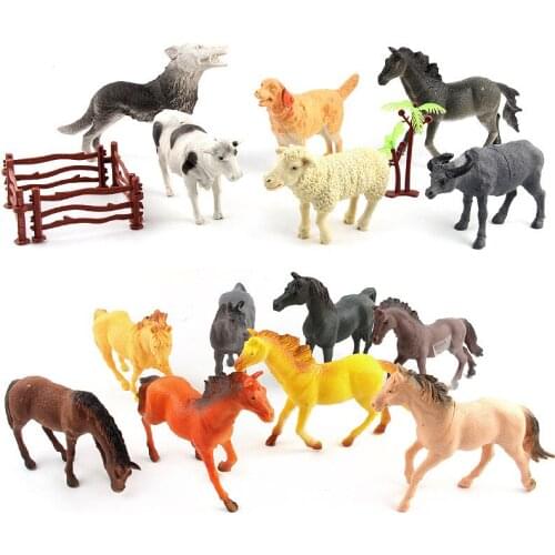 Simulation Elephant /Panda Animal Figure Collectible Toys SET Wild Animal Soft Rubber Toys