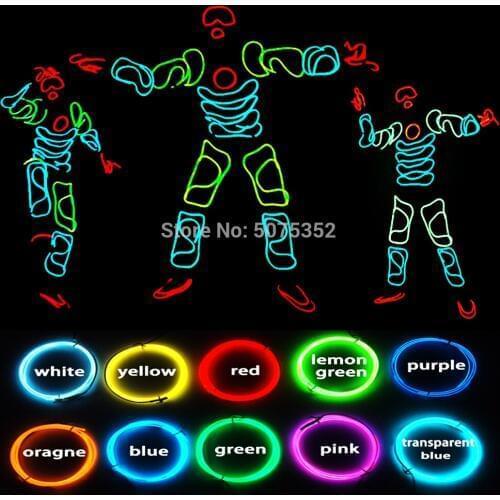 Night Club EL Wire Robot Costume Dance Wear Led Costume Neon Flashing Clothing DIY Material For Stage Performance