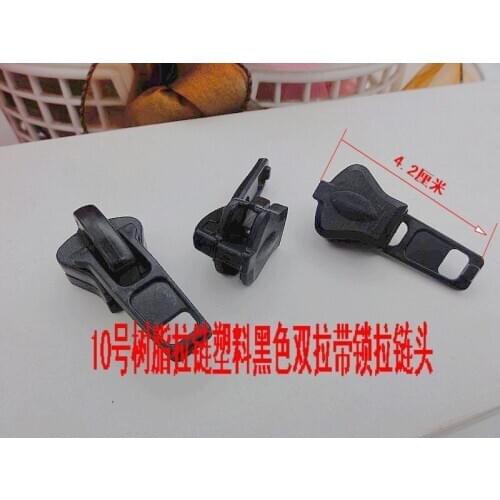 NO.10 NEW 10# 4pcs black auto lock plastic zipper head sliders for resin zipper repair Fix diy a zipper for outdoors