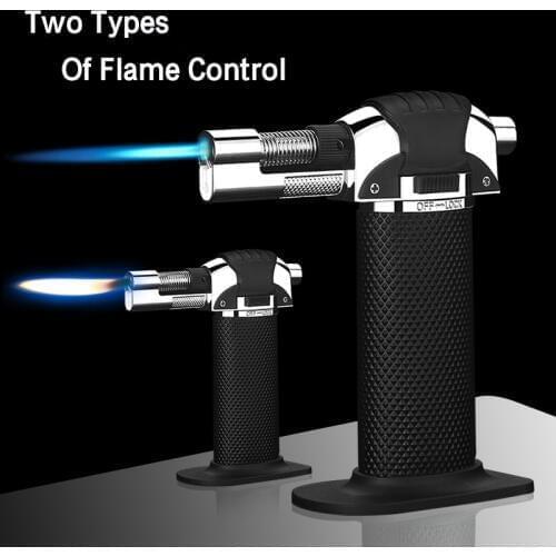 New Outdoor BBQ Torch Turbo Cigar Lighter Spray Gun Jet Butane Lighter For Kitchen 1300 C Fire Windproof Lighter No Gas
