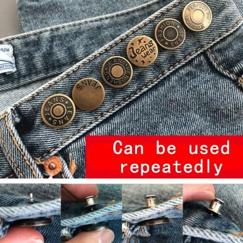 Buttons For Jeans Metal 5PCS/Lot 17mm Wide Sewing Accessories Handmade DIY Crafts Clothing Garments Decorative Retro Button