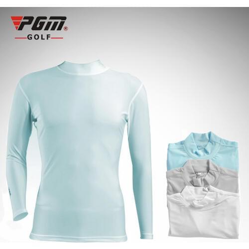 Pgm Ice Anti-Uv Golf Shirts Mens Sunscreen Golf T Shirt Summer Long-Sleeve Viscose Underwear Training Clothing D0355