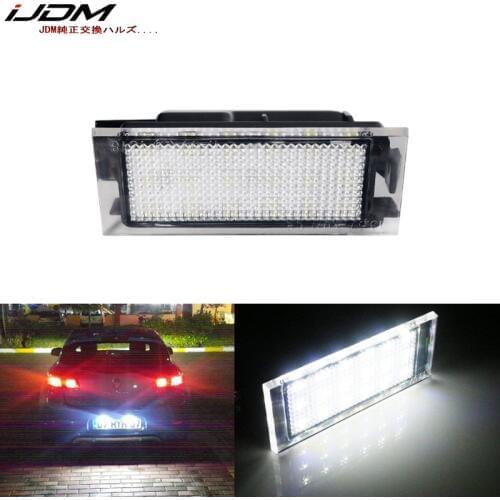 IJDM (1) White OEM-Fit 3W Full LED License Plate Light For Renault Clio Laguna 2 Megane 3 Twingo Master Vel Satis Car Lights 12V
