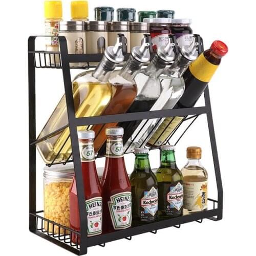 Three-layer kitchen storage shelf seasoning rack kitchen furniture supplies seasoning rack
