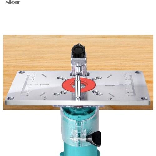 Universal Electric Wood Milling Trimming Machine Flip Plate Guide Table Router Table Insert Plate For Woodworking Work Bench