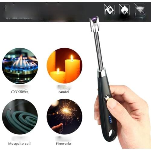 USB Arc Pulse Ignition Gun Candle Gas Stove Natural Gas Igniter 360 Degree Hose Ignition Rod Lighter Gadgets for Women Briquet