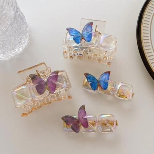 Sweet Butterfly Hair Crab Lady Girls Acetate Hair Claws Clamp Fashion Hair Accessories Girls Hair Clips for Women Headwear