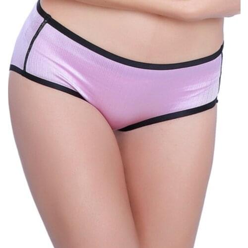 Lady Low Rise Women Seamless Panties Solid Ice Silk Cozy Brief Underwear G String Underpants Sexy Lingerie Briefs