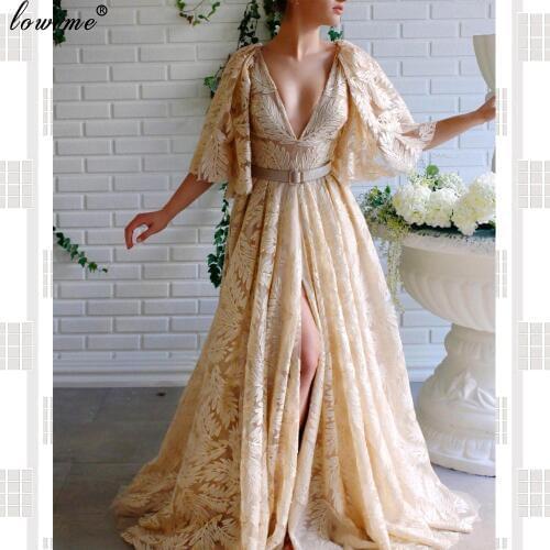 Caftan Couture Long Celebrity Dresses V-Neck Backless Grand Event Dresses Woman Party Night Fashion Photography Gowns Vestidos