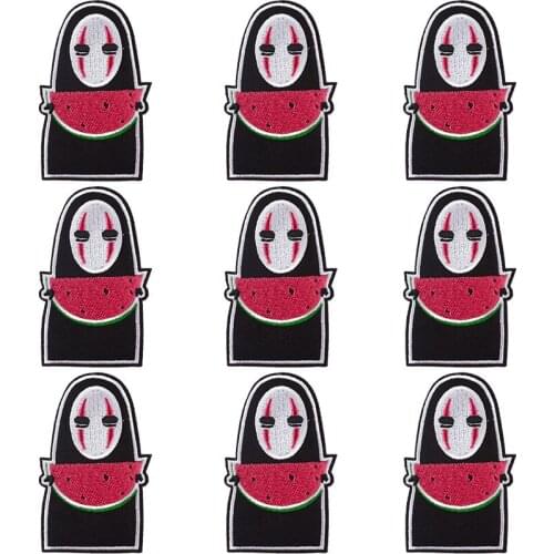 Pulaqi 10PCS Faceless Man Patch Cartoon Wholesale Patches Iron On Patches For Clothing Stripe Wholesale Dropship Custom Patch