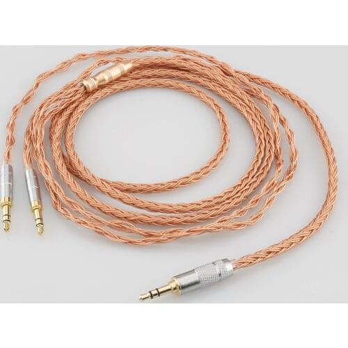 2.5mm 3.5mm XLR Balanced 16 Core 99% 7N OCC Earphone Cable For Denon AH-D7200 AH-D5200 AH-D9200 3.5mm Headphone pin