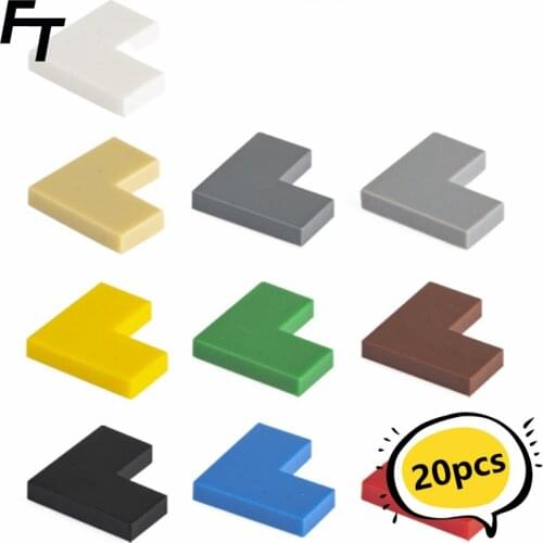 20pcs Small Particle 14719 Right Angle Tile 2+1 DIY Building Blocks Compatible Creative Gift MOC Blocks Castle Toys