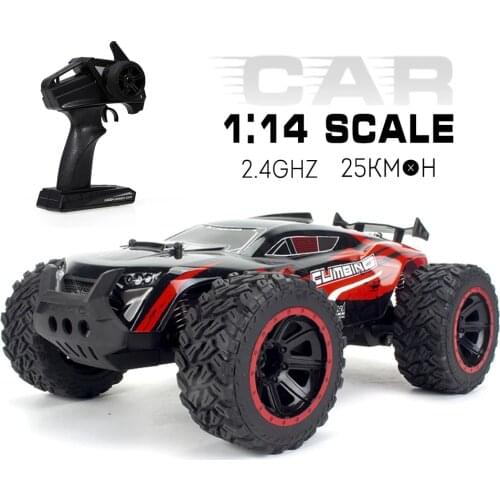 2021 Big RC Car 1:14 Scale 2.4GHz 2WD High Speed Fast Remote Control Racing Car USB Charging Off-Road Vehicle For Kids