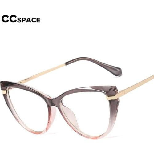 48254 Plastic Titanium Anti Blue Glasses Frames Men Women Cat Eye Optical Fashion Computer Glasses