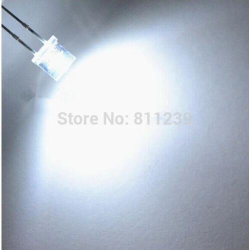 5MM Flat Head LED Clear bright red LED light-emitting diode white Colour F5 WHITE