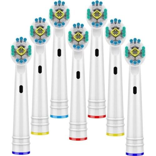 8Pcs 3D Whitening Clean Toothbrush Replacement Brush Heads For Oral-B Electric Advance Pro Health Triumph 3D Excel Vitality